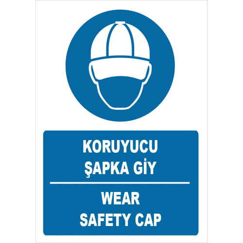 Turkish English Wear Protective Hat Sign Board Sign Sticker ZY1397