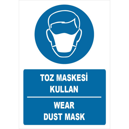 Turkish English Use Dust Mask Sign Board Sign Sticker ZY1379