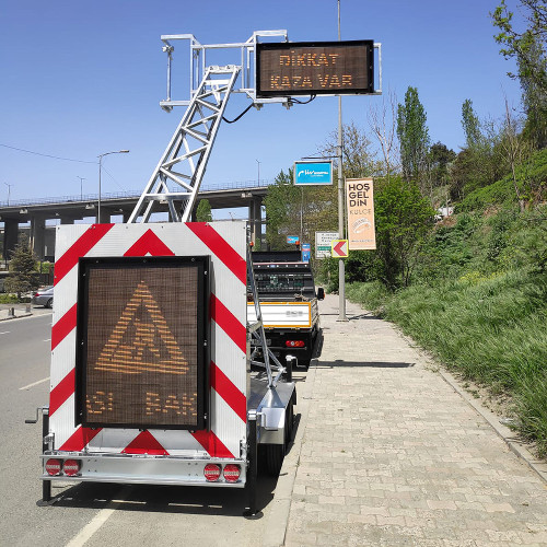 Dimensional Traffic Warning Trailer - Trailer Warning Systems Illuminated Trailer