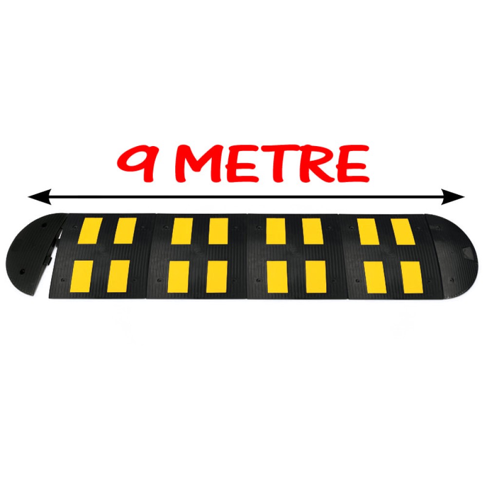 Speed Bump Traffic Calming Road Bump Rubber Speed Bump 9 Meters (50x50 cm)