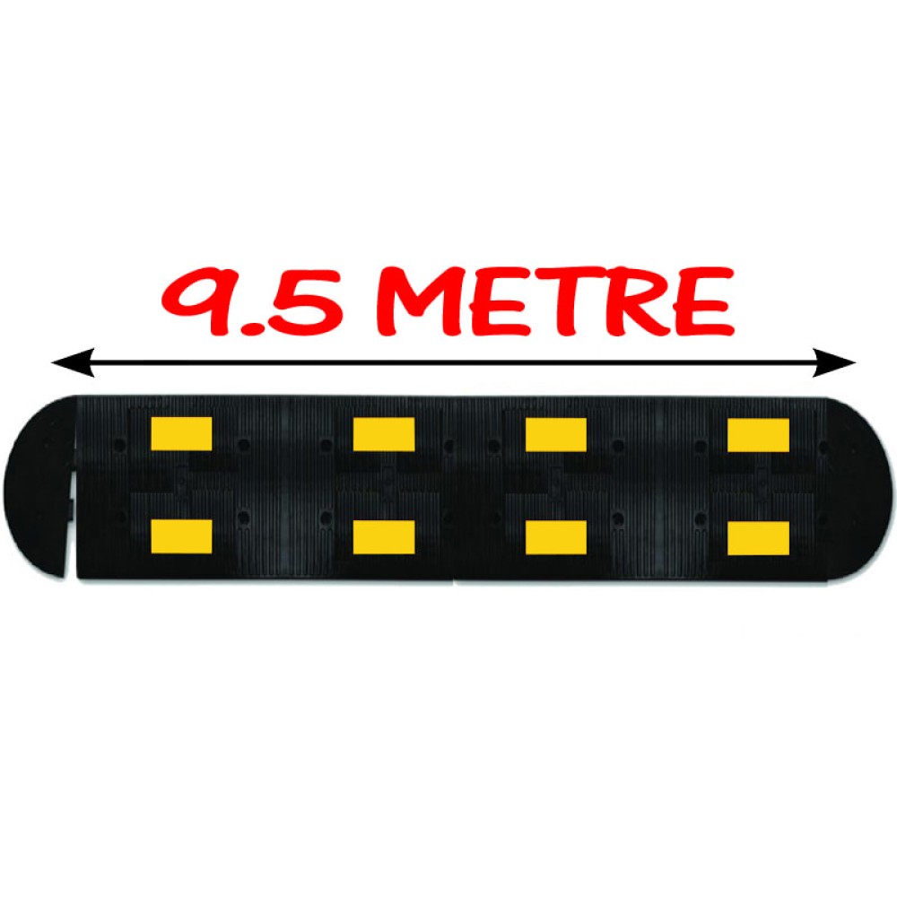 Speed Bump Traffic Calming Road Bump Rubber Speed Bump 9.5 Meters (50x40 cm)