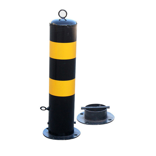 Anchored Barrier Locked Parking Pole Outgoing Parking Barrier 89mm and 114mm