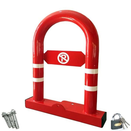 Parking Barrier Parking Iron Locked Reclining Barrier Red