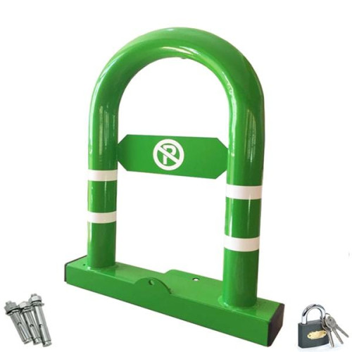 Parking Barrier Parking Iron Locked Reclining Barrier Green