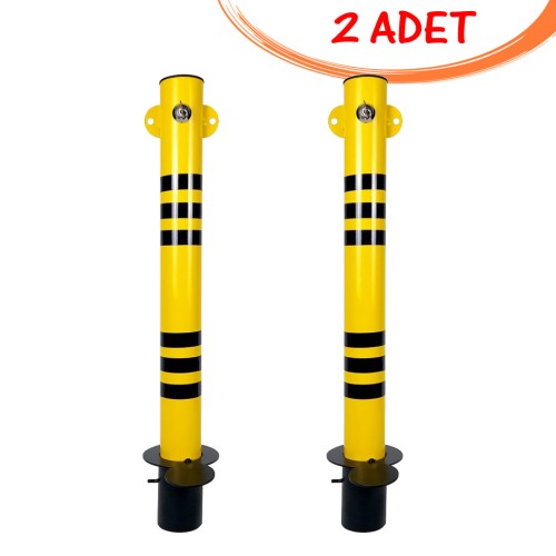 Parking Barrier Locked Parking Pole Anchored Exiting Type 70 cm 70mm (2 PCS)