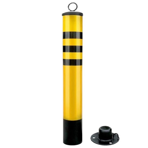 Parking Barrier Parking Iron Locked Parking Pole Anchored Exit Type 76mm 75 cm