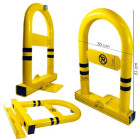 Parking Lot Barrier Parking Iron Locked Reclining Barrier Yellow