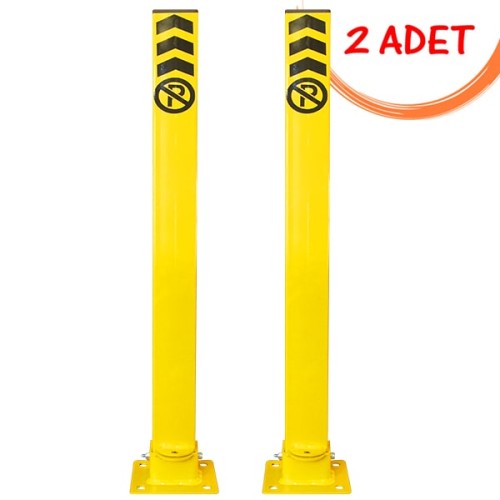 Parking Barrier Car Parking Iron Reclining Locked Barrier 75 cm (2 PCS)