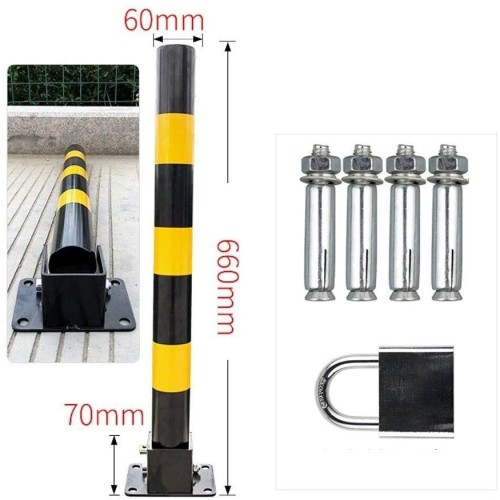 Parking Barrier Parking Iron Locked Personal Profile Reclining Barrier 66 cm