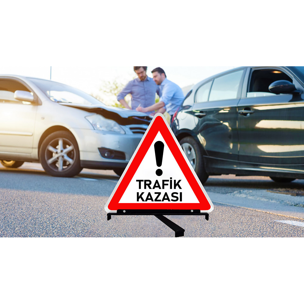 Traffic Accident Sign Triangular Footed Traffic Sign