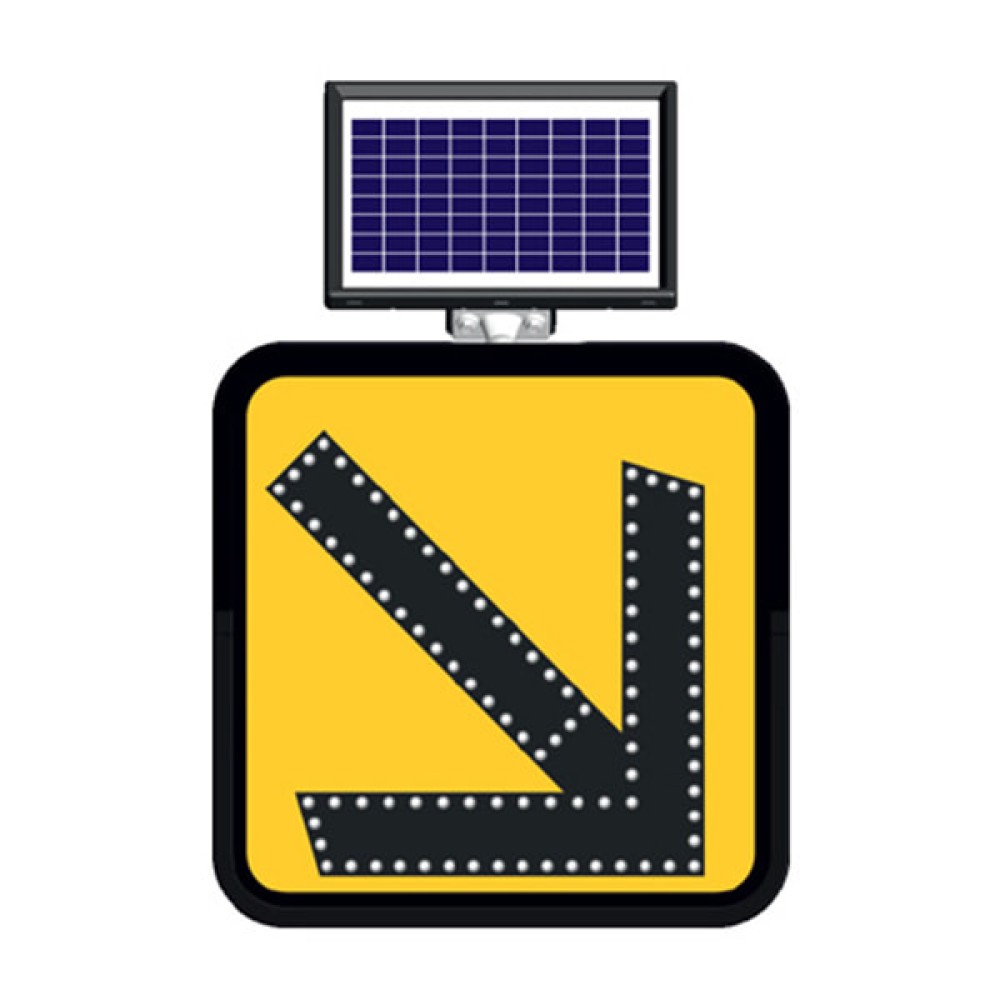 Solar Powered Led Right Hand Sign Traffic Sign