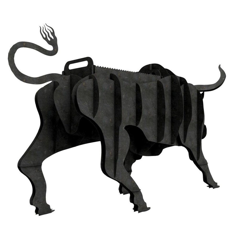 Bull-Looking Barbecue Barbecue With Charcoal Metal Bull-Shaped Barbecue