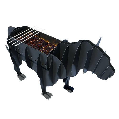 Tiger Shaped Barbecue Charcoal BBQ Metal Tiger Barbecue