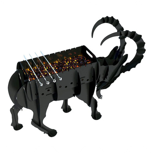 Goat-Shaped Barbecue, Charcoal Barbecue, Metal Goat Barbecue