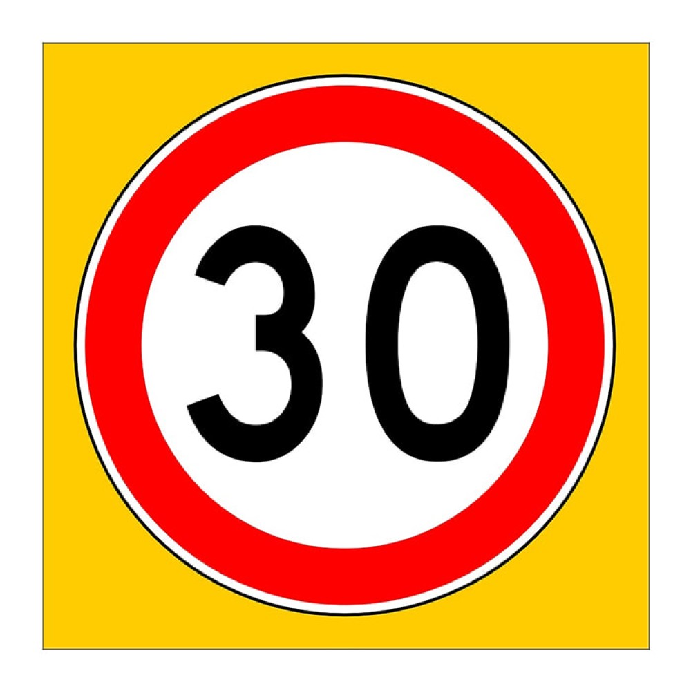 Speed ​​Limit Sign 30 km Parking Sign