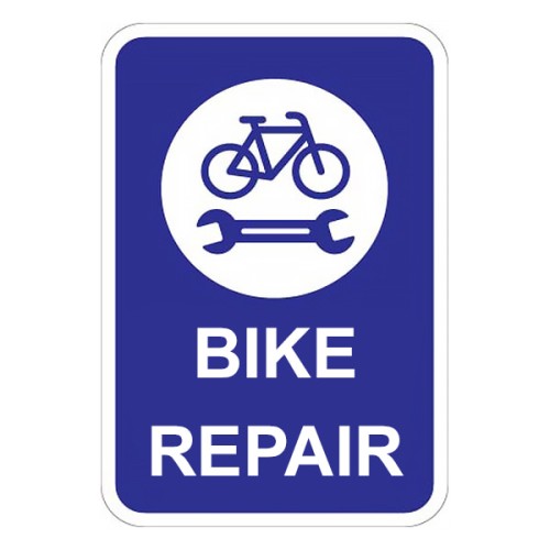 Bicycle Parking Lot Repair Sign Bike Repair Bicycle Repair Sign