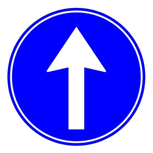 Forward Mandatory Direction Sign Parking Lot Sign