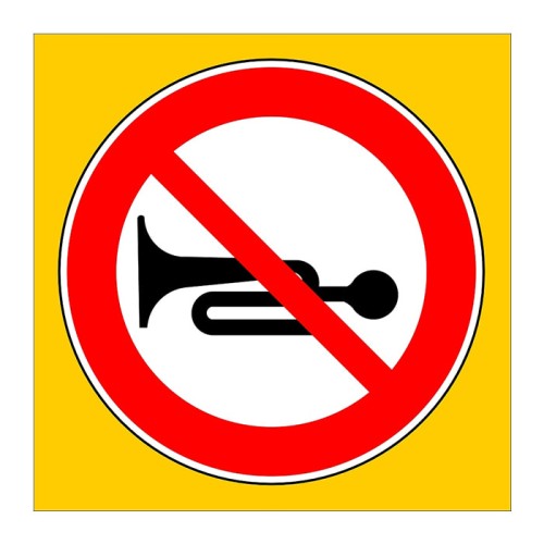 The Use of Audible Warning Devices Is Prohibited Meaning Parking Sign