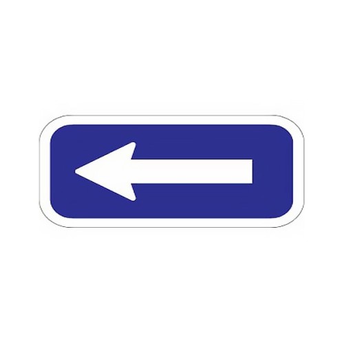 Bicycle Parking Lot Direction Sign Mandatory Left Direction Sign