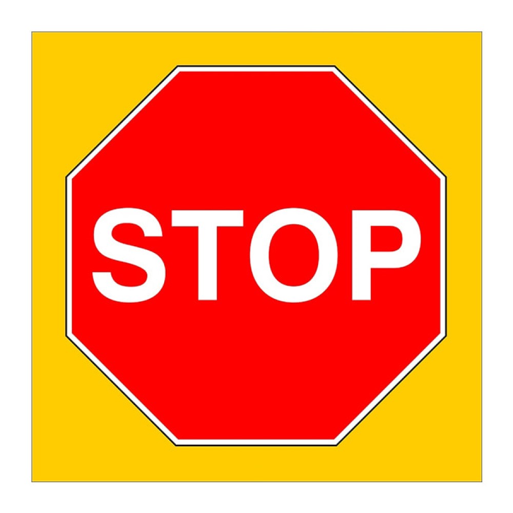 Stop Warning Sign Parking Lot Sign