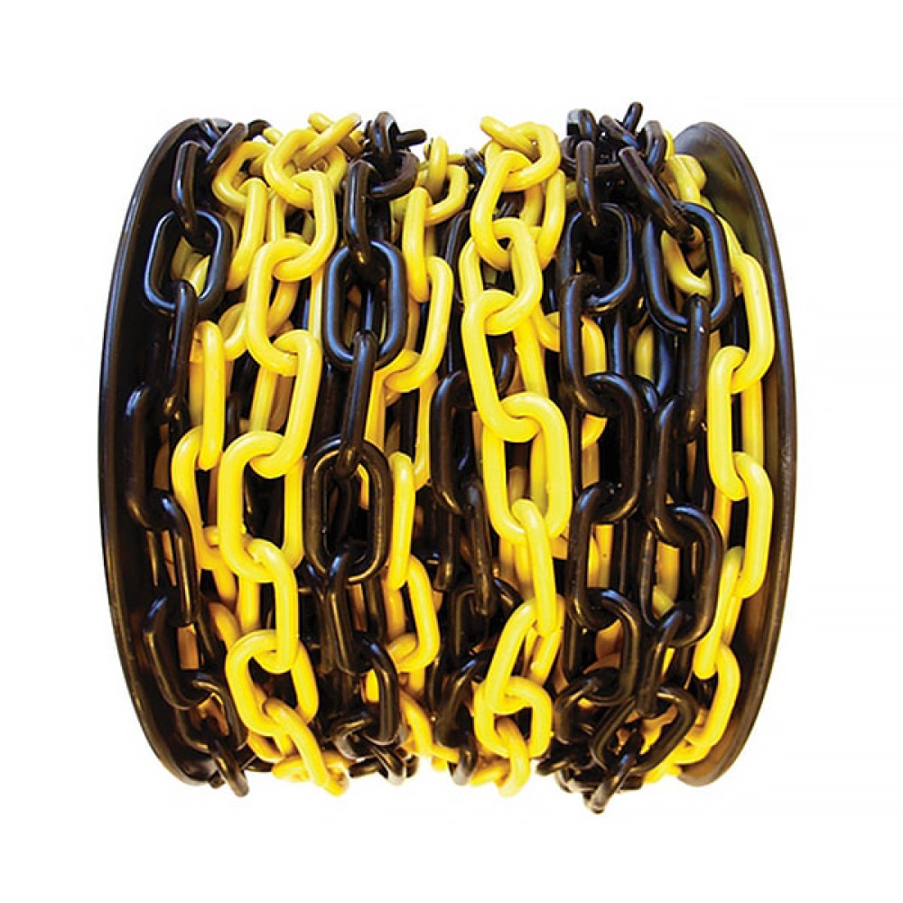 Plastic Chain Parking Lot Traffic Chain Yellow - Black 8mm