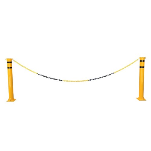 Plastic Chain Parking Lot Traffic Chain Yellow - Black 6mm