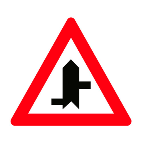 Main Road Secondary Road Junction Sign Danger Warning Sign T-22e