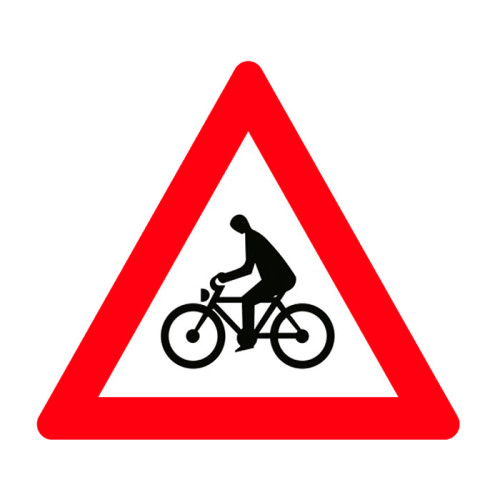 Bicycle Passable Traffic Sign Danger Warning Sign T-13