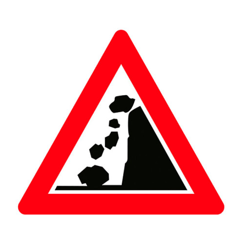 Loose Slope Sign Traffic Hazard Warning Sign T-10