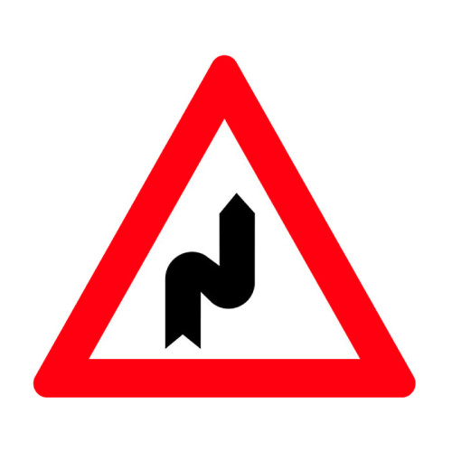 Right Dangerous Continuous Bends Sign Traffic Sign T-2a