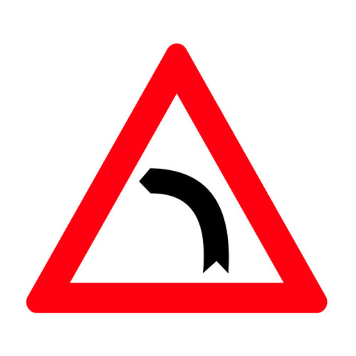 Dangerous Turn Sign to the Left Traffic Sign T-1b