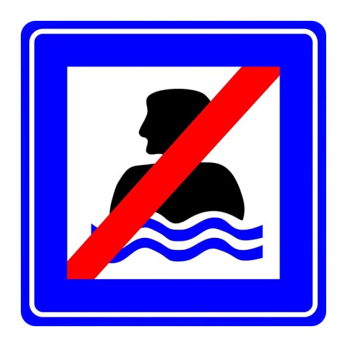 No Swimming Sign Traffic Information Sign B-47