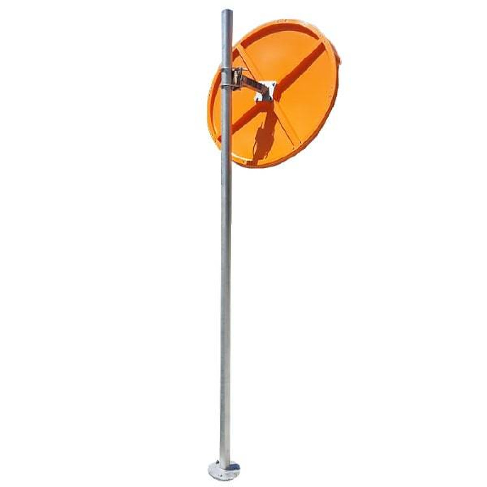 Traffic Mirror Pole Tubular Round Plate Pole (2 Meter)