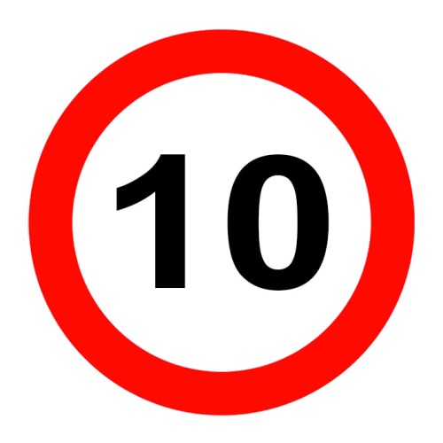 Maximum Speed ​​Limitation Sign 10 km Traffic Sign TT-29