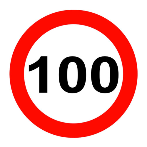 Maximum Speed ​​Limitation Sign 100 km Traffic Sign TT-29