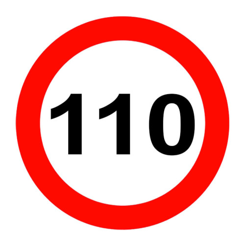 Maximum Speed ​​Limitation Sign 110 km Traffic Sign TT-29