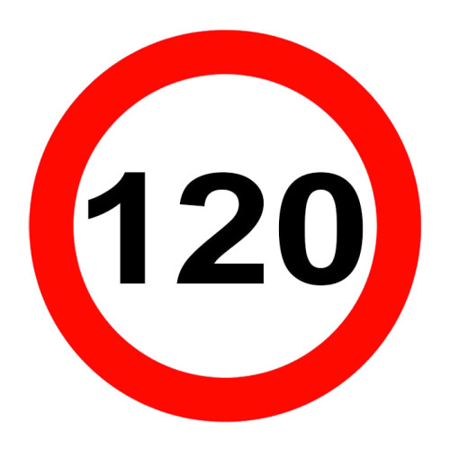 Maximum Speed ​​Limitation Sign 120 km Traffic Sign TT-29