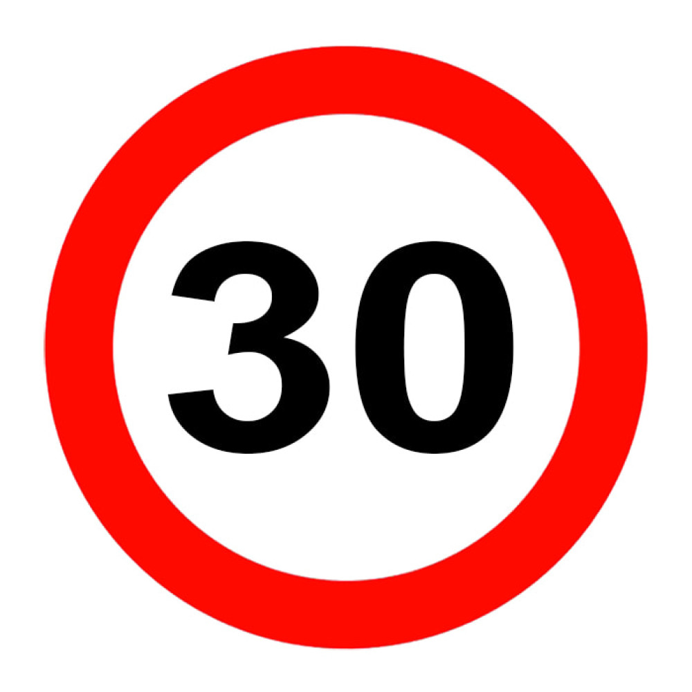 Speed ​​Limit Sign 30 km Traffic Sign TT-29