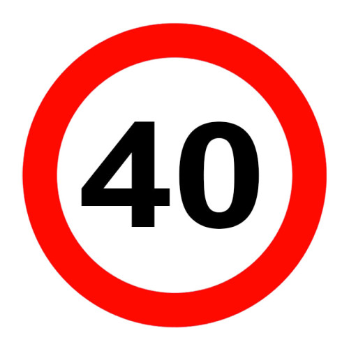 Maximum Speed ​​Limitation Sign 40 km Traffic Sign TT-29