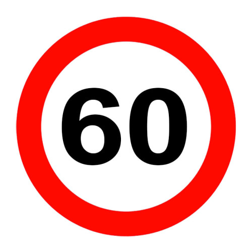 Maximum Speed ​​Limitation Sign 60 km Traffic Sign TT-29