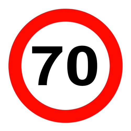 Speed ​​Limit Sign 70 km Traffic Sign TT-29