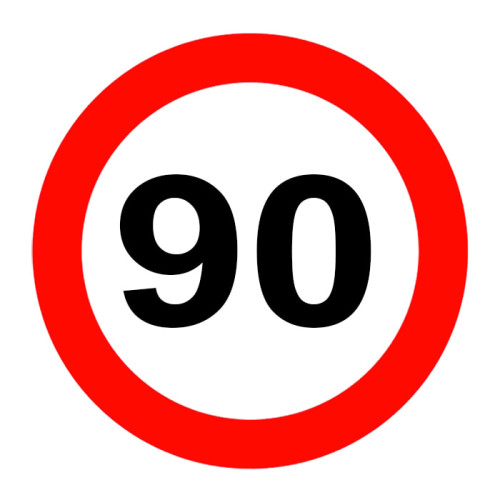 Maximum Speed ​​Limitation Sign 90 km Traffic Sign TT-29