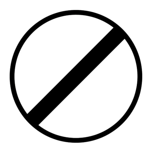 End of All Prohibitions and Restrictions Sign TT-32