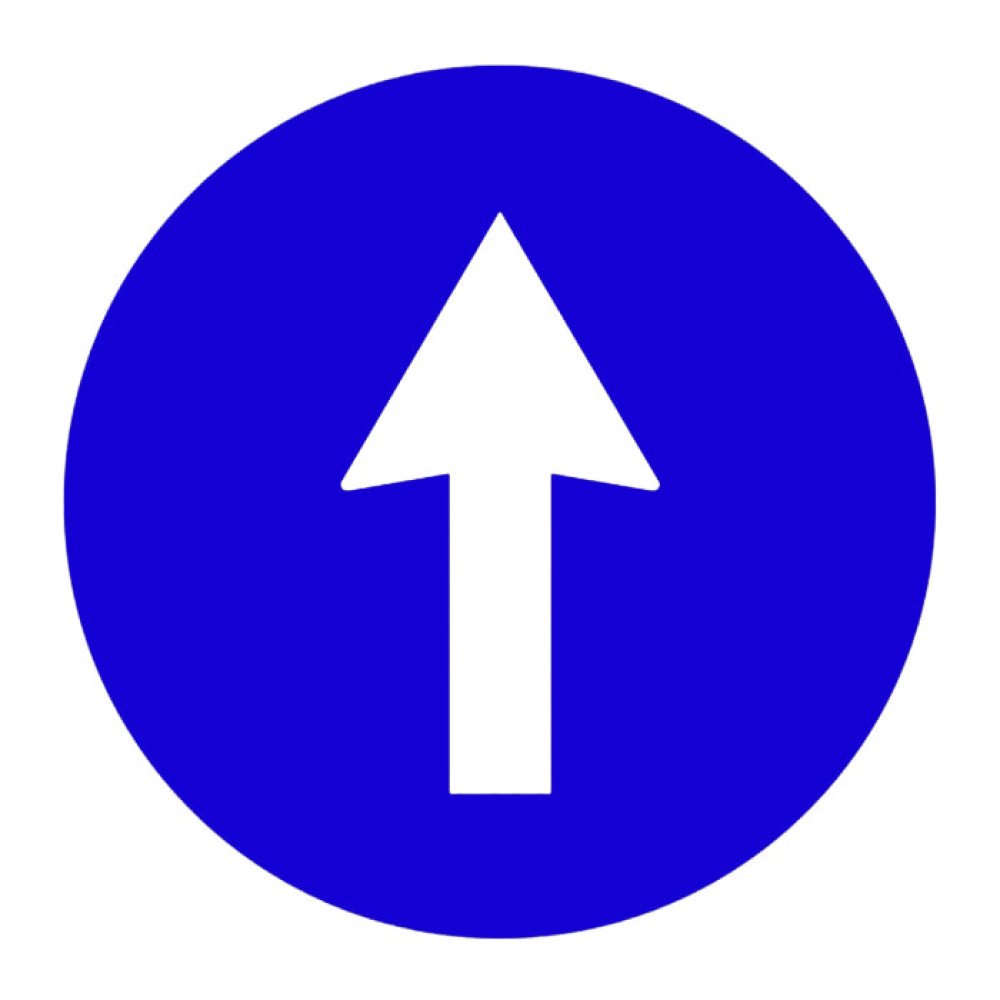 Forward Mandatory Direction Sign Traffic Sign TT-35c