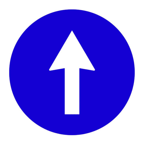 Forward Mandatory Direction Sign Traffic Sign TT-35c