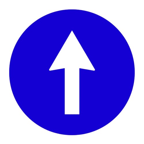 Forward Mandatory Direction Sign Traffic Sign TT-35c