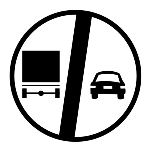 No Passing End Sign for Trucks TT-34b