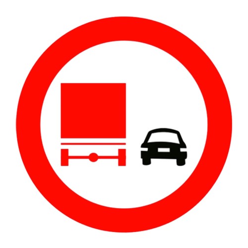 It is forbidden to pass the vehicle ahead for trucks TT-28