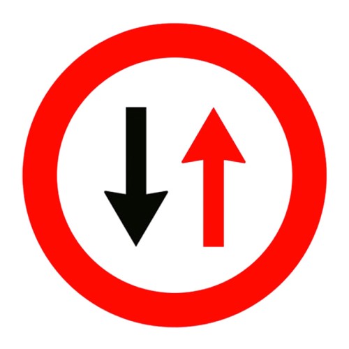 Give way to oncoming traffic sign TT-3