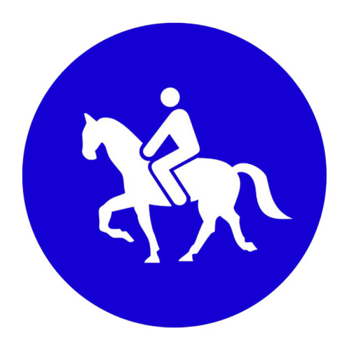 Mandatory Equestrian Road Sign Traffic Sign TT-40a